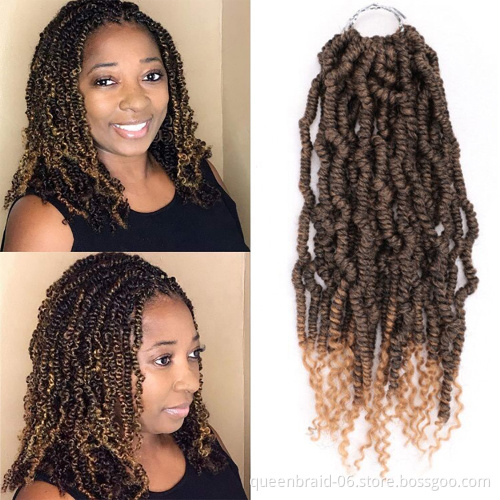 14 Inch 24 Strands/pieces Crotchet Hair Extension Pre-looped Fluffy Braids Bomb Twist Crochet Hair
